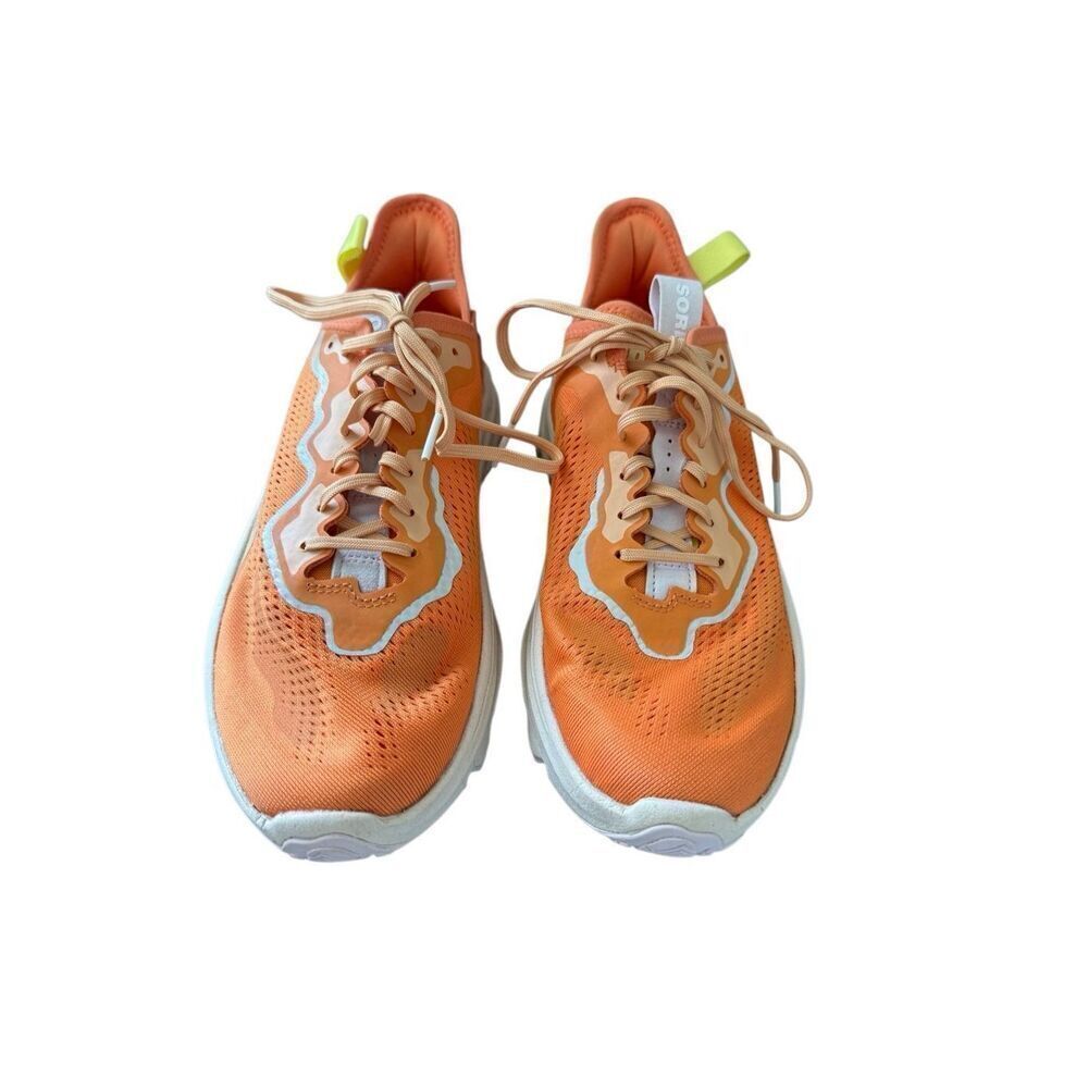 Sorel Womens Orange Yellow Kinetic Breakthru Tech Lace Sneakers Size 8.5